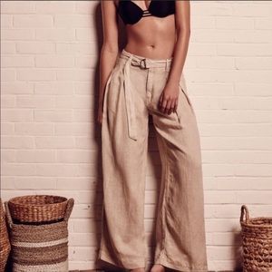 Free People Grazin’ in the grass wide leg pants